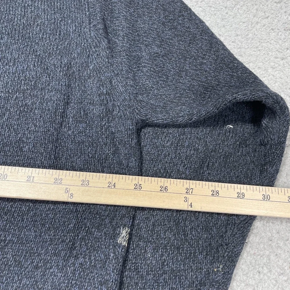 Geoffrey Beene Sweater Mens‎ XL Blue Windowpane Check Cotton Crewneck Pullover